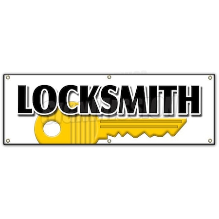 Signmission LOCKSMITH BANNER SIGN keys made service locked out mobile security B-72 Locksmith